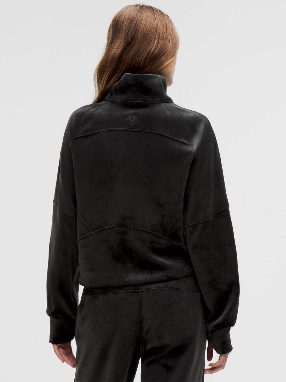 Lululemon Scuba Oversized Funnel-Neck Half Zip Velvet Black Woman’sSize XS/S - Picture 2 of 6